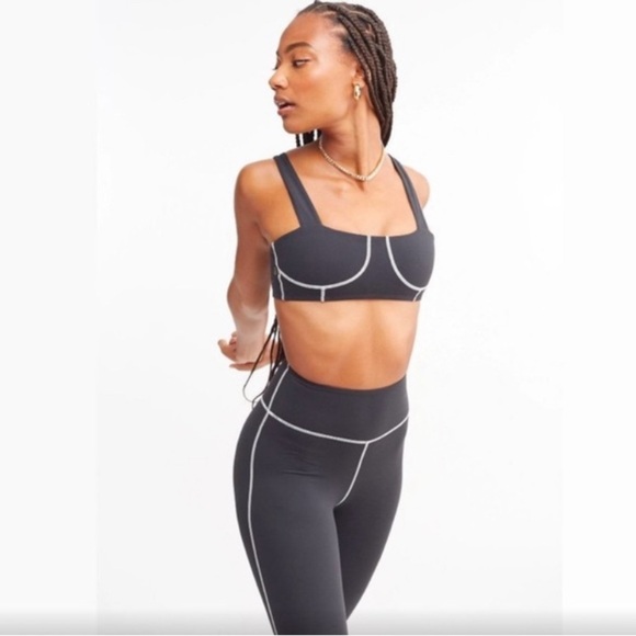 WeWoreWhat Black Leggings with White Stitching- NWT - Picture 9 of 16